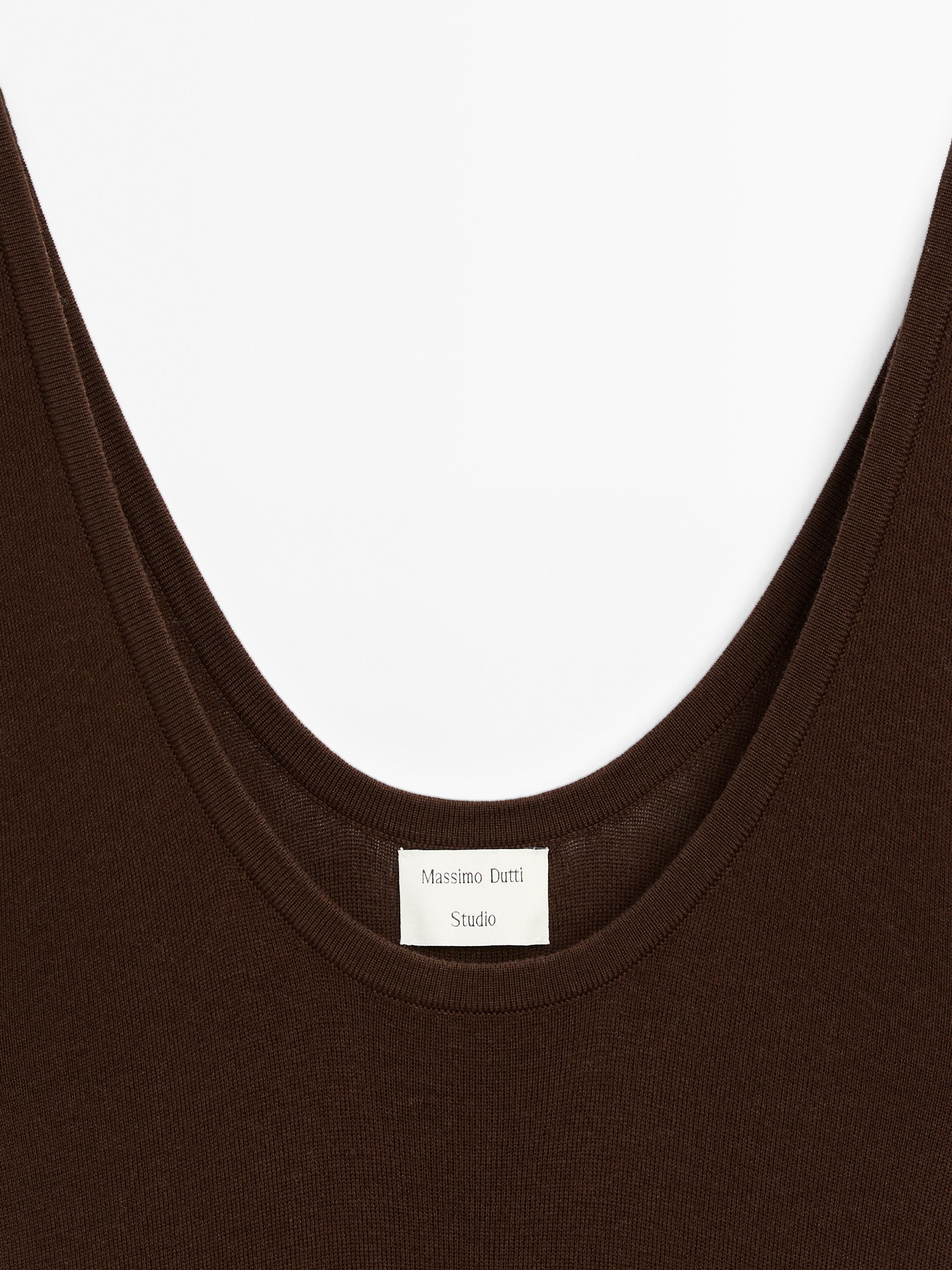 Knit cotton and silk blend dress - STUDIO